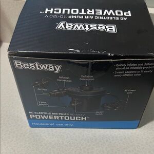 Bestway Powertouch AC Electric Air Pump - Black/Blue